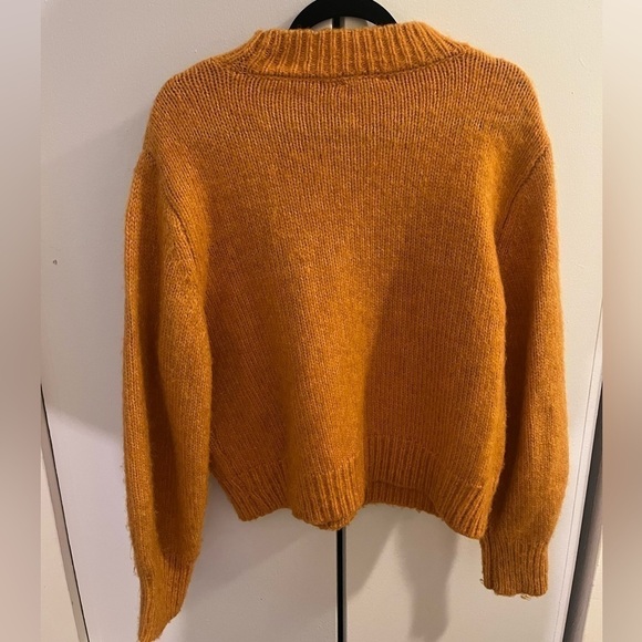Topshop Tall knitted crew neck sweater in orange - Picture 7 of 8